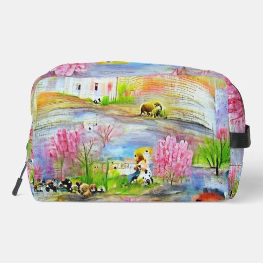 Waterverf landschap toilettasje (Achterkant)