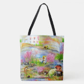 Waterverf landschap tote bag (Voorkant)