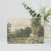 Waterverf Landschap van Pad - Constant Troyon Bedankkaart (Staand voorkant)