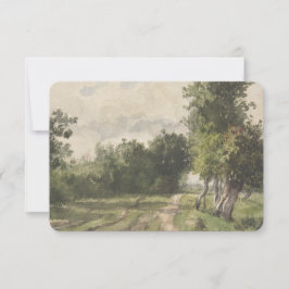 Waterverf Landschap van Pad - Constant Troyon Bedankkaart