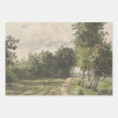 Waterverf Landschap van Pad - Constant Troyon Inpakpapier Vel (Voorkant 2)
