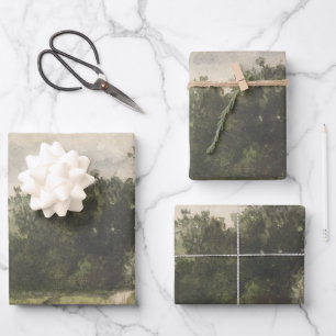 Waterverf Landschap van Pad - Constant Troyon Inpakpapier Vel