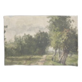 Waterverf Landschap van Pad - Constant Troyon Kussensloop (Voorkant)