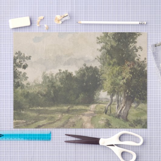 Waterverf Landschap van Pad - Constant Troyon Tissuepapier (Craft)