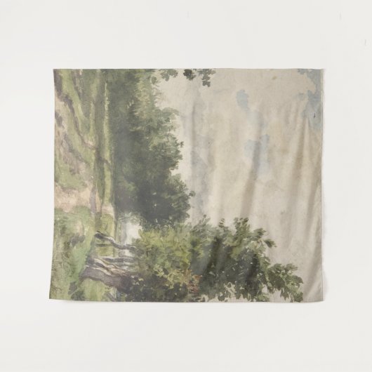 Waterverf Landschap van Pad - Constant Troyon Wandkleed (Voorkant (horizontaal))