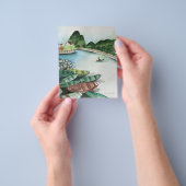Waterverf landschap, Vietnam, Tam Coc Poster Flyer (Hand)