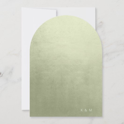 Waterverf Landschap Wedding Sage Green Arch ID786 Kaart (Achterkant)