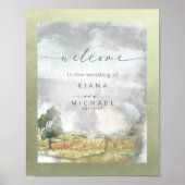 Waterverf Landschap Wedding Welkomstpagina ID786 Poster (Voorkant)