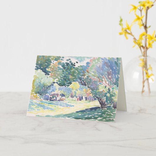 Waterverf Landschap Wenskaart Kaart (Gele Bloem)