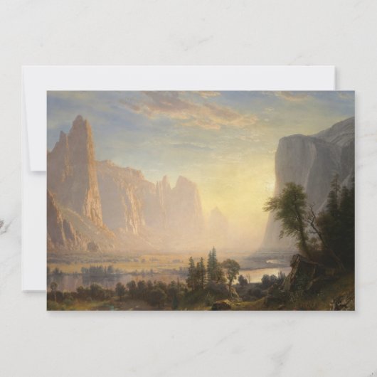 Waterverf Landschap Yosemite Weddenschap Kaart (Achterkant)