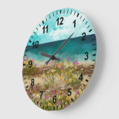 Waterverf Landschap Zee Wilde Bloemen Klok (Hoek)