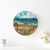Waterverf Landschap Zee Wilde Bloemen Klok (Huis)