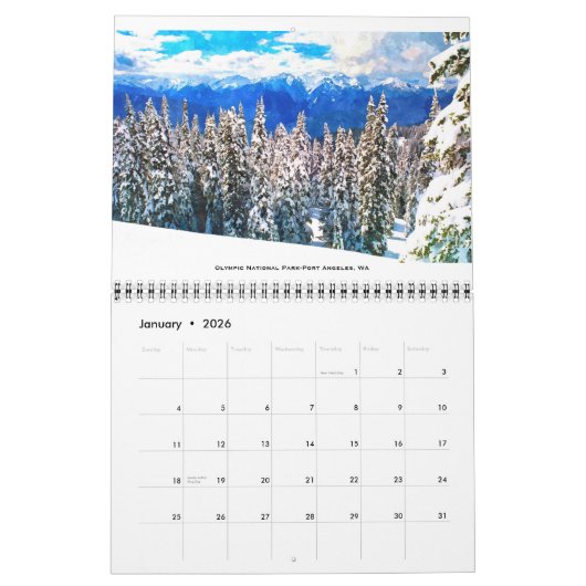 Waterverf Landschappen 2026 Kalender (Jan 2026)