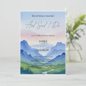 Waterverf landschappen en bergen Trouwen Kaart (Staand voorkant)
