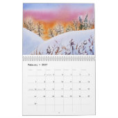 Waterverf landschappen muur 2019 kalender (Feb 2027)