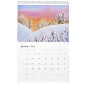 Waterverf landschappen van 2019 wandkalender kalender (Feb 2027)