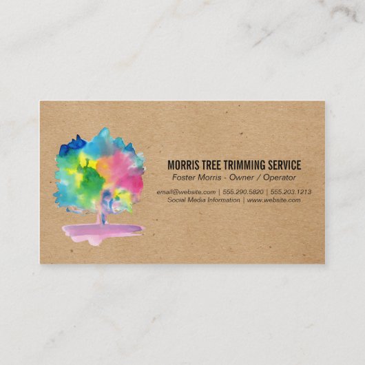 Waterverf | Landschapsarchitectuur Visitekaartje (Achterkant)