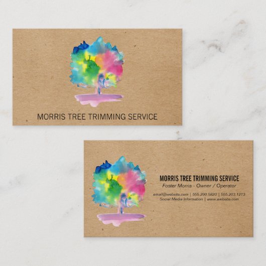 Waterverf | Landschapsarchitectuur Visitekaartje (Voorkant / Achterkant)