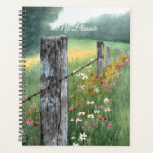 Waterverf landschapskunst met bloemen, planner (Voorkant)