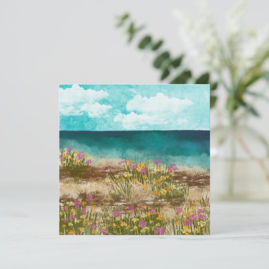 Waterverf Landschapsruimte Blanco Kaart (Staand voorkant)