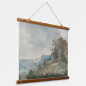 Waterverf Landschapsschilderijen Hangend Wandkleed (Gebogen)