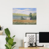 Waterverf Landschapsschildering Poster (Thuiskantoor)