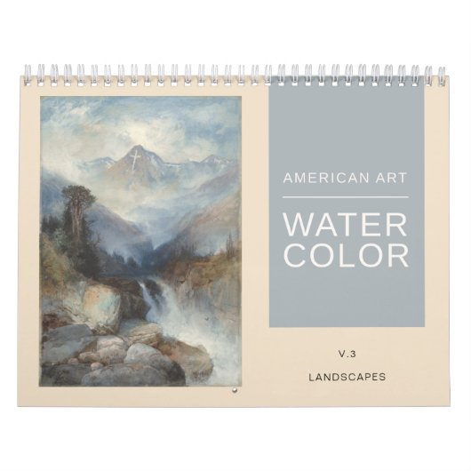Waterverf landschapsschilderingen van Amerikaanse Kalender (Hoes)