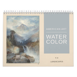 Waterverf landschapsschilderingen van Amerikaanse Kalender