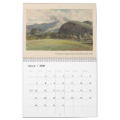 Waterverf landschapsschilderingen van Amerikaanse Kalender (Mar 2027)