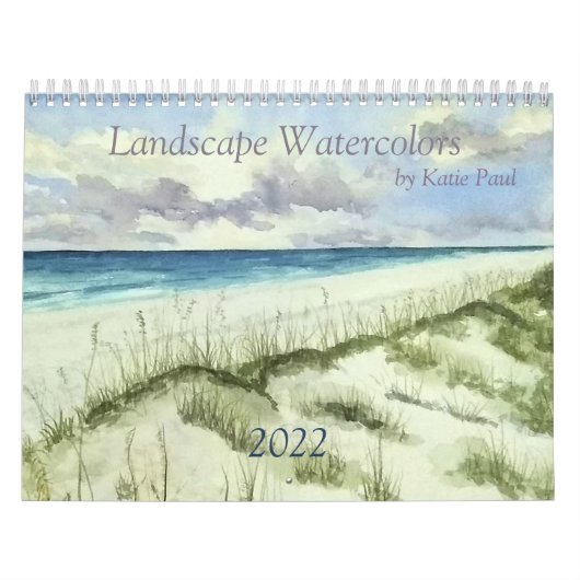 Waterverf landschapsschilderwandkalender kalender (Hoes)