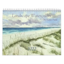 Waterverf landschapsschilderwandkalender