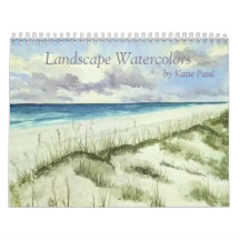 Waterverf landschapsschilderwandkalender
