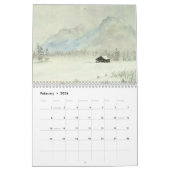Waterverf landschapsschilderwandkalender kalender (Feb 2026)