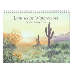 Waterverf landschapsschilderwandkalender kalender