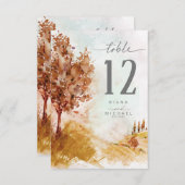 Waterverf Landschapstabelnummer najaar ID786 Kaart (Voorkant / Achterkant)