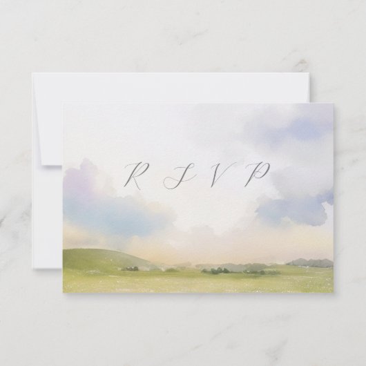 waterverf landschapswolken RSVP w maaltijdkeuzes (Achterkant)