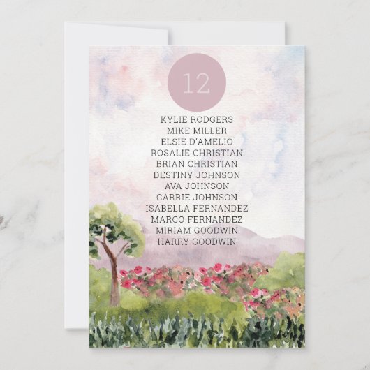 Waterverf landweide per tabel (Voorkant)