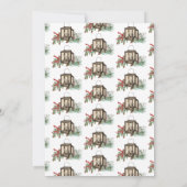 Waterverf lantaarn dennenbessen kerstfeest kaart (Achterkant)