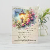 Waterverf Lantaarnbloemen Foto Housewarming Kaart (Staand voorkant)