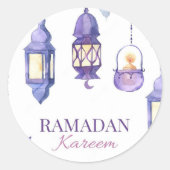 Waterverf Lantaarns Ramadan Kareem Ramadan Sticker (Voorkant)