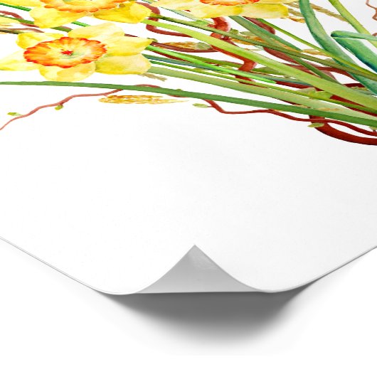 Waterverf lantbloem poster (Hoek)