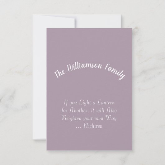 Waterverf Lantern Bedankkaart (Achterkant)