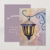 Waterverf Lantern Bedankkaart (Voorkant / Achterkant)