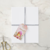 Waterverf Lantern Gold Pink Eid Mubarak Eid Cadeaulabel (Met Touw)