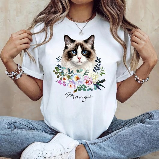 Waterverf Lapjeskat T-shirt