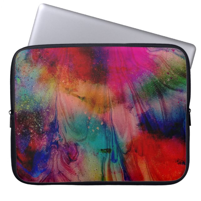 Waterverf Laptop Sleeve (Voorkant)