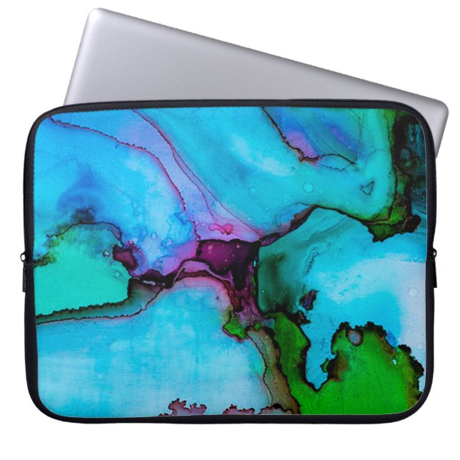 Waterverf Laptop Sleeve (Voorkant)