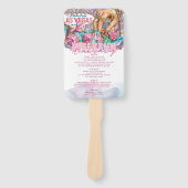 Waterverf Las Vegas Bachelorette Routebeschrijving Handwaaier (Voorkant)