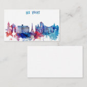 Waterverf Las Vegas Skyline Visitekaartje (Voorkant / Achterkant)