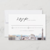 Waterverf Las Vegas Strip RSVP Card Kaart (Voorkant)